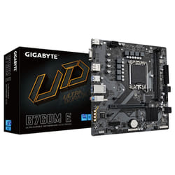 GIGABYTE B760M E Carte mère - Compatible avec les processeurs Intel Core 14ᵉ génération, VRM 6+1+1 phases, jusqu'à 7200 MHz DDR5 (OC), 2xPCIe 4.0 M.2, LAN 1 GbE, USB 3.2 Gen 1