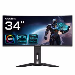 Gigabyte Moniteur de jeu courbé OLED WQHD MO34WQC2 de 34” - 3440x1440(WQHD)