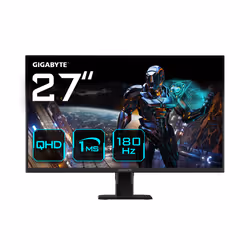 GIGABYTE Moniteur de jeu GS27QA 27" QHD - 2560 x 1440 (QHD), 180Hz, 1ms, 300 cd/m², FreeSync, prêt pour HDR, HDMI 2.0, Displa ...