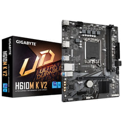 GIGABYTE H610M K V2 Carte mère - Processeurs Intel Core 14ᵉ génération, jusqu'à 5600 MHz DDR5, 1xPCIe 3.0 M.2, LAN 1GbE, USB 3.2 Gen 1