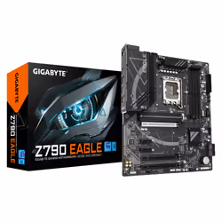 GIGABYTE Z790 EAGLE Carte mère - Compatible avec les processeurs Intel Core de 14e génération, VRM 12+1+1 phases, jusqu'à 760 ...