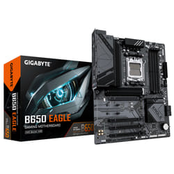 GIGABYTE B650 EAGLE - Prend en charge les processeurs AMD Ryzen 9000, VRM numérique 12+2+2 phases, jusqu'à 7600MHz DDR5 (OC), 1xPCIe 5.0 + 2xPCIe 4.0 M.2, LAN GbE, USB 3.2 Gen2