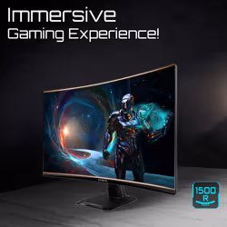 GIGABYTE GS27QCA 27" Moniteur Gaming Incurvé QHD - 2560 x 1440, 180Hz, 1ms, 250 cd/m², FreeSync, HDR Ready, HDMI 2.0, DisplayPort 1.4 - Vue supplémentaire 7