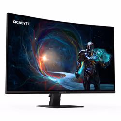 GIGABYTE GS32QCA 31,5" Moniteur Gaming Incurvé QHD - 2560 x 1440, 180Hz, 1ms, 250 cd/m², FreeSync, HDR Ready, HDMI 2.0, DisplayPort 1.4