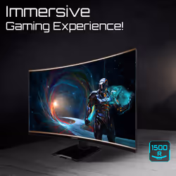 GIGABYTE GS32QCA 31,5" Moniteur Gaming Incurvé QHD - 2560 x 1440, 180Hz, 1ms, 250 cd/m², FreeSync, HDR Ready, HDMI 2.0, DisplayPort 1.4 - Vue supplémentaire 7