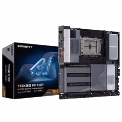 GIGABYTE TRX50 AI TOP - Prend en charge les processeurs AMD Ryzen PRO 7000, VRM numérique 16+8+4 phases, jusqu'à 5200MHz DDR5 ...