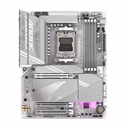 GIGABYTE Carte mère X870 A ELITE WF7 ICE - Prend en charge les processeurs AMD Ryzen 9000, VRM numérique 16+2+2 phases, jusqu'à 8000MHz DDR5 (OC), 4xPCIe 5.0 + 4xM.2, Wi-Fi 7, LAN 2.5GbE, USB 3.2 Gen 2x2