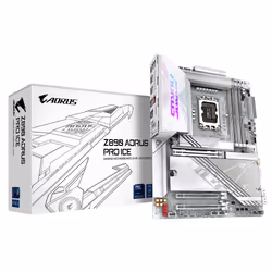 GIGABYTE Carte mère Z890 AORUS PRO ICE - Prend en charge les processeurs Intel Core Ultra (Série 2), VRM à 16+1+2 phases, jus ...