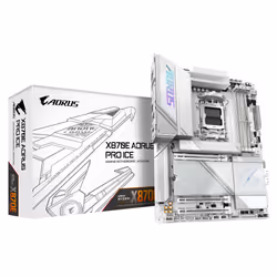 GIGABYTE Carte mère X870E AORUS PRO ICE - Prend en charge les processeurs AMD Ryzen 9000, VRM numérique 16+2+2 phases, jusqu' ...