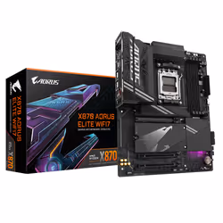 GIGABYTE Carte mère X870 A ELITE WIFI7 - Prend en charge les processeurs AMD Ryzen 9000, VRM 16+2+2 phases, jusqu'à 8000MHz D ...
