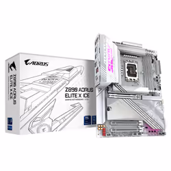 GIGABYTE Carte mère Z890 AORUS ELITE X ICE - Prend en charge les processeurs Intel Core Ultra (Série 2), VRM à 16+1+2 phases, ...