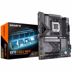 GIGABYTE Carte Mère X870 EAGLE WIFI7 - Prend en charge les processeurs AMD Ryzen 9000, VRM à 14+2+2 phases, jusqu'à 8000MHz D ...