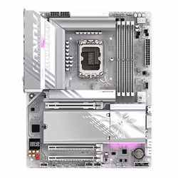 GIGABYTE Carte mère Z890 AORUS ELITE WIFI7 ICE - Prend en charge les processeurs Intel Core Ultra (Série 2), VRM à 16+1+2 phases, jusqu'à 8800MHz DDR5 (OC), 1xPCIe 5.0 + 3xPCIe 4.0, Wi-Fi 7, LAN 2.5GbE, Thunderbolt 4