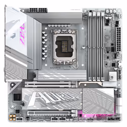 GIGABYTE Carte mère Z890M AORUS ELITE WIFI7 ICE - Prend en charge les processeurs Intel Core Ultra (Série 2), VRM à 12+1+2 phases, jusqu'à 8800MHz DDR5 (OC), 1xPCIe 5.0 + 2xPCIe 4.0, Wi-Fi 7, LAN 2.5GbE, USB 4