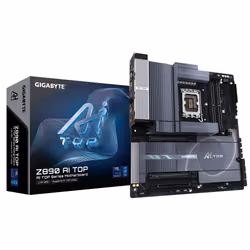 GIGABYTE Z890 AI TOP Carte mère - Processeurs Intel Core Ultra (Série 2), VRM 16+1+2 phases, jusqu'à 9500 MHz DDR5 (OC), 1xPC ...
