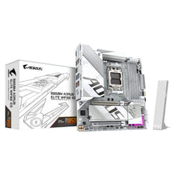 GIGABYTE B850M AORUS ELITE WIFI6E ICE Carte Mère - Processeurs AMD Ryzen Série 9000, 12+2+1 phases VRM numériques, jusqu'à 8200MHz DDR5 (OC), 1xPCIe 5.0 + 1xPCIe 4.0 M.2, LAN 2.5, WIFI 7, USB 3.2 Gen 2