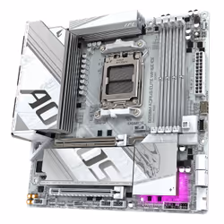 GIGABYTE B850M AORUS ELITE WIFI6E ICE Carte Mère - Processeurs AMD Ryzen Série 9000, 12+2+1 phases VRM numériques, jusqu'à 8200MHz DDR5 (OC), 1xPCIe 5.0 + 1xPCIe 4.0 M.2, LAN 2.5, WIFI 7, USB 3.2 Gen 2 - Vue supplémentaire 4