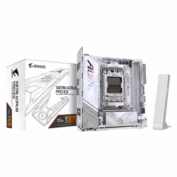 GIGABYTE X870I AORUS PRO ICE Carte mère - Compatible avec les processeurs AMD Ryzen série 9000, VRM 8+2+1 phases, jusqu'à 840 ...