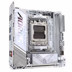 GIGABYTE X870I AORUS PRO ICE Carte mère - Compatible avec les processeurs AMD Ryzen série 9000, VRM 8+2+1 phases, jusqu'à 8400 MHz DDR5 (OC), 1xPCIe 5.0 M.2 + 1xPCIe 4.0 M.2, WI-FI 7, LAN 2,5 GbE, USB 4