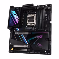 GIGABYTE X870E AORUS XTREME AI TOP Carte mère - Compatible avec les processeurs AMD Ryzen série 9000, VRM 18+2+2 phases, jusqu'à 8800 MHz DDR5 (OC), 1xPCIe 5.0 M.2 + 3xPCIe 4.0 M.2, WI-FI 7, LAN 10 GbE, USB 4 - Vue supplémentaire 4