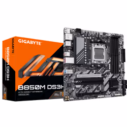 GIGABYTE B850M DS3H Carte Mère - Processeurs AMD Ryzen Série 9000, 16+2+2 phases VRM numériques, jusqu'à 8200MHz DDR5 (OC), 1 ...
