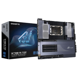 GIGABYTE W790 AI TOP Carte mère - Processeurs Intel Xeon, VRM 16+2+2 phases, jusqu'à 5600 MHz DDR5 (OC), 4xPCIe 5.0 + 2xPCIe 4.0 M.2, Wi-Fi 7, LAN 10 GbE, Thunderbolt 4