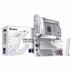 GIGABYTE B860 AORUS ELITE WIFI7 ICE Carte mère - Processeurs Intel Core Ultra, VRM 14+1+2+1 phases, jusqu'à 9200MHz DDR5, 1xP ...