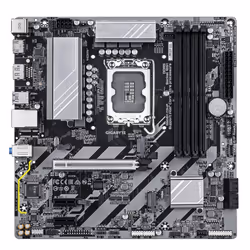 GIGABYTE B860M D3HP Carte mère - Processeurs Intel Core Ultra, VRM 4+1+2+1 phases, jusqu'à 9066MHz DDR5, 2xPCIe 4.0 M.2, LAN GbE, USB 3.2 Gen 1