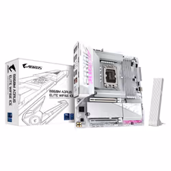 GIGABYTE B860M AORUS ELITE WF6E ICE Carte mère - Processeurs Intel Core Ultra, VRM 12+1+2+1 phases, jusqu'à 9200MHz DDR5, 1xP ...