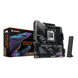GIGABYTE B840M AORUS ELITE WIFI6E Carte Mère – Processeurs AMD Ryzen 9000, 10+2+2 phases VRM, jusqu’à 8200 MHz DDR5 (O.C.), 2 x M.2 PCIe 4.0, Wi-Fi 6E, LAN 2.5 GbE, USB 3.2 Gen 2