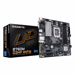 GIGABYTE B760M D3HP WIFI6 Carte mère - Compatible avec les processeurs Intel Core 14e génération, VRM numérique 4+1+1 phases, ...