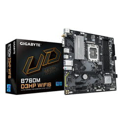 GIGABYTE B760M D3HP WIFI6 Carte mère - Compatible avec les processeurs Intel Core 14e génération, VRM numérique 4+1+1 phases, jusqu'à 5600 MHz DDR5, 2x M.2 PCIe 4.0, Wi-Fi 6, LAN GbE, USB 3.2 Gen 1