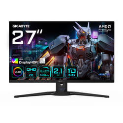 GIGABYTE AORUS FO27Q5P Moniteur de jeu OLED QHD – 2560 x 1440, 500 Hz, 0,03 ms, KVM, 300 cd/m², FreeSync Premium Pro, DisplayHDR True Black 500, HDMI 2.1