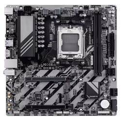 GIGABYTE B840M D2H Carte mère - Processeurs AMD Ryzen 9000, VRM 5+2+2 phases, jusqu'à 7600 MHz DDR5, 1xPCIe 4.0 + 1xPCIe 3.0 M.2, LAN 2.5GbE, USB 3.2 Gen 1