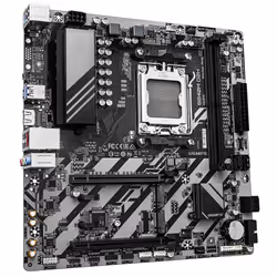GIGABYTE B840M D2H Carte mère - Processeurs AMD Ryzen 9000, VRM 5+2+2 phases, jusqu'à 7600 MHz DDR5, 1xPCIe 4.0 + 1xPCIe 3.0 M.2, LAN 2.5GbE, USB 3.2 Gen 1