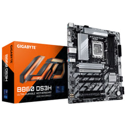 GIGABYTE B860 DS3H Carte mère - Processeurs Intel Core Ultra, VRM 8+1+2+2 phases, jusqu'à 6400 MHz DDR5, 1xPCIe 5.0 + 1xPCIe 4.0 M.2, LAN 2,5 GbE, USB 3.2 Gen 2x2