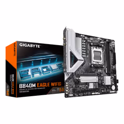 GIGABYTE B840M EAGLE WIFI6 Carte Mère – Processeurs AMD Ryzen 9000, 5+2+2 phases VRM, jusqu’à 7600 MHz DDR5 (O.C.), 1 x M.2 P ...