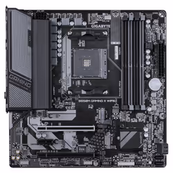 GIGABYTE B550M GAMING X WIFI6 Carte mère - Processeurs AMD Ryzen 5000, VRM 5+3 phases, jusqu'à 3200 MHz DDR4, 1x M.2 PCIe 4.0 + 1x M.2 PCIe 3.0, Wi-Fi 6, LAN 1 GbE, USB 3.2 Gen 1