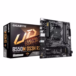 GIGABYTE B550M DS3H R2 Carte mère - Processeurs AMD Ryzen 5000, VRM 5+3 phases, jusqu'à 4733 MHz DDR4 (O.C.), 1x M.2 PCIe 4.0 ...