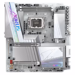 GIGABYTE Z890 AORUS TACHYON ICE Carte Mère – Processeurs Intel Core Ultra (série 2), VRM 18+1+2 phases, jusqu'à 9500 MHz DDR5 (O.C), 1 x PCIe 5.0 + 3 x PCIe 4.0, Wi-Fi 7, LAN 5 GbE, USB 3.2 Gen 2x2 - Vue supplémentaire 2