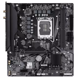 GIGABYTE H610M D3H WIFI DDR4 Carte Mère – Compatible avec processeurs Intel Core 14e génération, VRM 6+1+1 phases, jusqu'à 3200 MHz DDR4, 2xPCIe 3.0 M.2, Wi-Fi 5, LAN 1 GbE, USB 3.2 Gen 1 - Vue supplémentaire 2