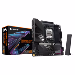 GIGABYTE B850M AORUS ELITE WIFI6E Carte mère - Processeurs AMD Ryzen série 9000, VRM numérique 12+2+2 phases, jusqu'à 8200 MH ...