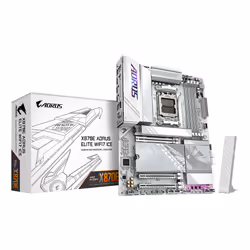 GIGABYTE X870E AORUS ELITE WIFI7 ICE Carte mère - Prend en charge les processeurs AMD Ryzen 9000, VRM numérique 16+2+2 phases ...