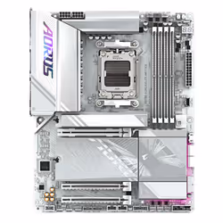 GIGABYTE X870E AORUS ELITE WIFI7 ICE Carte mère - Prend en charge les processeurs AMD Ryzen 9000, VRM numérique 16+2+2 phases, jusqu'à 8200 MHz DDR5 (O.C.), 3x PCIe 5.0 + 1x PCIe 4.0, Wi-Fi 7, LAN 2.5 GbE, USB 4