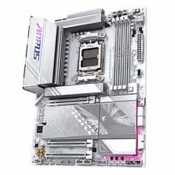 GIGABYTE X870E AORUS ELITE WIFI7 ICE Carte mère - Prend en charge les processeurs AMD Ryzen 9000, VRM numérique 16+2+2 phases, jusqu'à 8200 MHz DDR5 (O.C.), 3x PCIe 5.0 + 1x PCIe 4.0, Wi-Fi 7, LAN 2.5 GbE, USB 4 - Vue supplémentaire 4