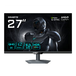 GIGABYTE G27Q2 Moniteur de Jeu 27" 2K QHD - 2560 x 1440, 200Hz, 1ms, 350 cd/m², Compatible G-Sync, FreeSync Premium, HDR10, HDMI 2.0, DisplayPort 1.4