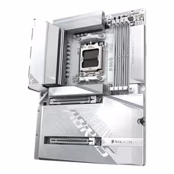 GIGABYTE B850 AORUS STEALTH ICE Carte Mère – Processeurs AMD Ryzen série 9000, VRM numérique 14+2+2 phases, jusqu'à 8200 MHz DDR5 (OC), 2 x M.2 PCIe 5.0 + 2 x PCIe 4.0, Wi-Fi 7, LAN 5 GbE, USB 3.2 Gen 2 - Vue supplémentaire 5