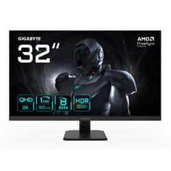 GIGABYTE GS32QA Moniteur de Jeu 32" QHD - 2560 x 1440, 180Hz, 1ms, 300 cd/m², FreeSync Premium, HDR Ready, HDMI 2.0, DisplayPort 1.4