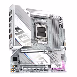 GIGABYTE X870M AORUS ELITE WIFI7 ICE Carte Mère – Compatible avec processeurs AMD Ryzen 9000, VRM numérique 14+2+2 phases, jusqu’à 8200 Hz DDR5 (O.C), 1× PCIe 5.0 + 1× PCIe 4.0, Wi-Fi 7, LAN 2.5 GbE, USB 4 - Vue supplémentaire 4