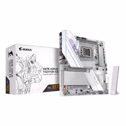 GIGABYTE X870 AORUS TACHYON ICE Carte Mère – Compatible avec les processeurs AMD Ryzen 9000, VRM numérique 18+2+2 phases, jus ...